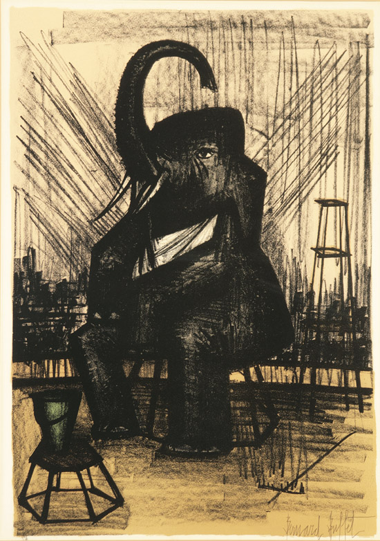 Appraisal: Bernard Buffet French - L' l phant from Mon Cirque