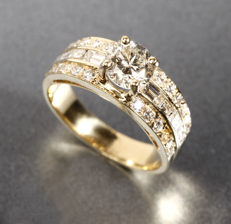 Appraisal: A K yellow gold and diamond ring A K yellow