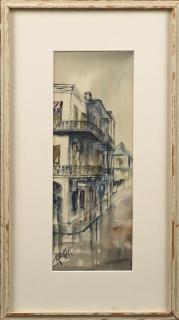 Appraisal: Robert M Rucker - French Quarter Street Scene th c