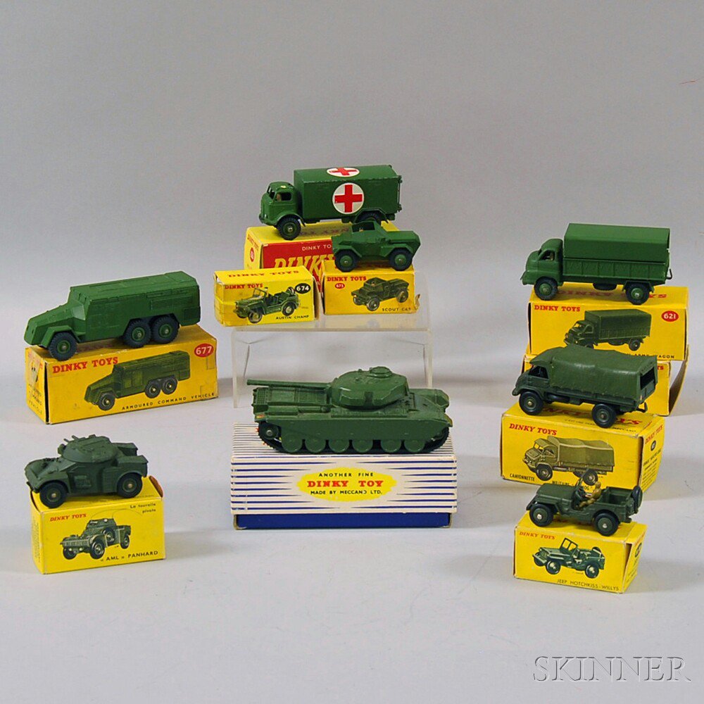 Appraisal: Ten Meccano Dinky Toys Die-cast Metal Military Vehicles England and