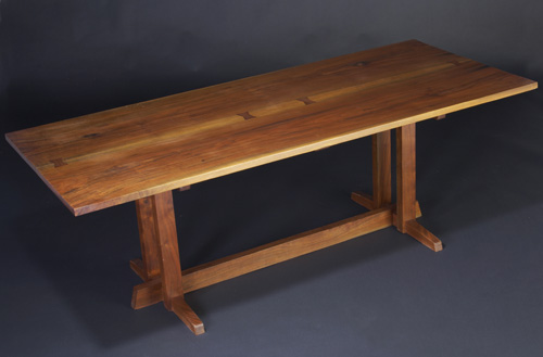 Appraisal: GEORGE NAKASHIMA Walnut Frenchman's Cove II dining table with four