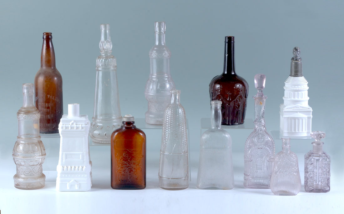 Appraisal: COLLECTION OF ANTIQUE ASSORTED BOTTLES An assembled collection of bottles