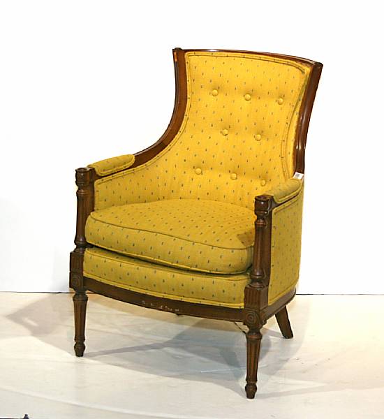 Appraisal: A Charles X mahogany armchair first quarter th century height