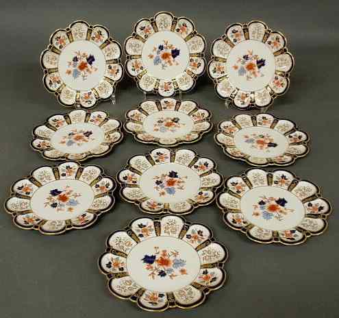 Appraisal: Set of ten Royal Crown Derby plates with colorful floral