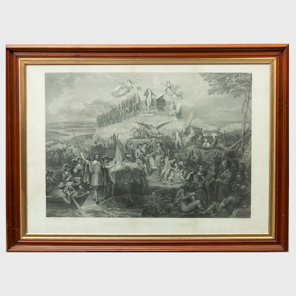 Appraisal: John Michael Enzing-Muller - Historical Monument of our Country Engraving