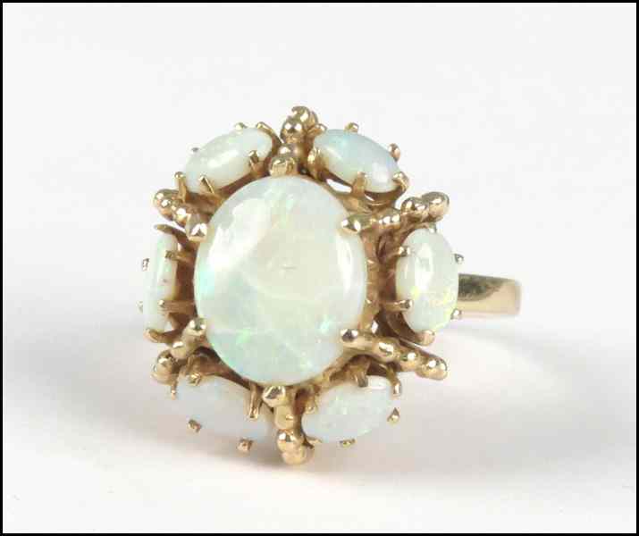 Appraisal: KARAT YELLOW GOLD AND OPAL RING grams Condition No Specific