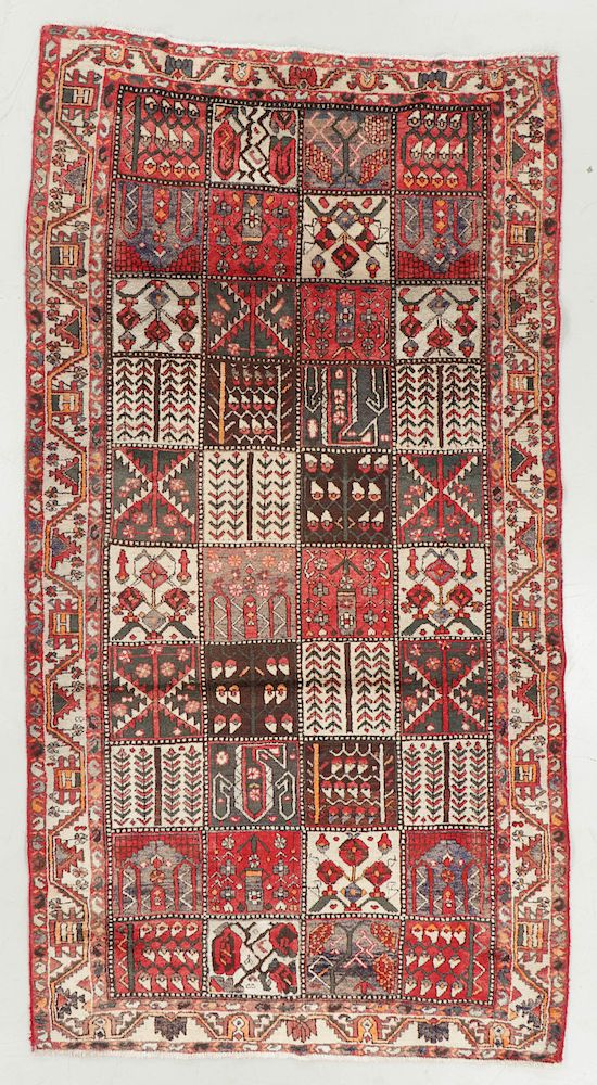 Appraisal: Semi-Antique Baktiari Rug Persia ' '' x ' '' Semi-Antique