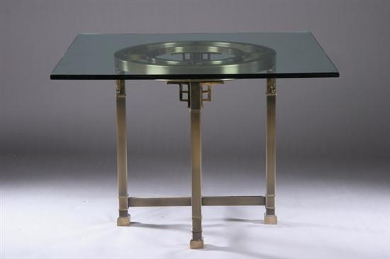 Appraisal: PAIR CONTEMPORARY BRASS TABLES late th century Design Center of