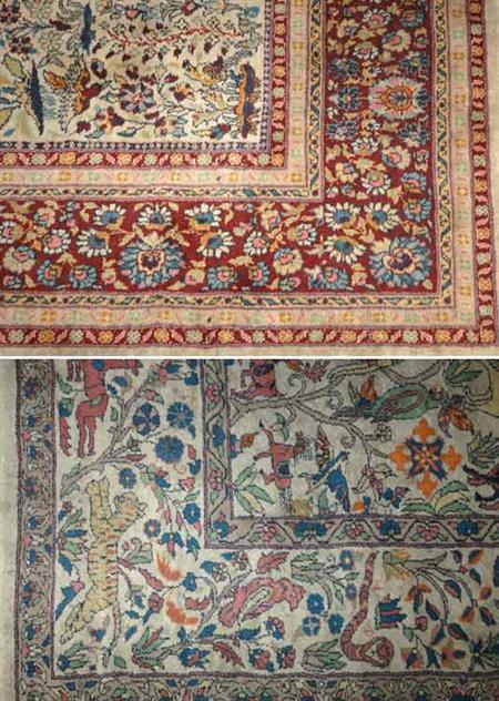 Appraisal: Two Indo-Kashan Rugs Estimate -