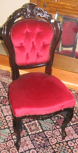 Appraisal: SET OF FOUR VICTORIAN STYLE MAHOGANY DINING CHAIRS with carved