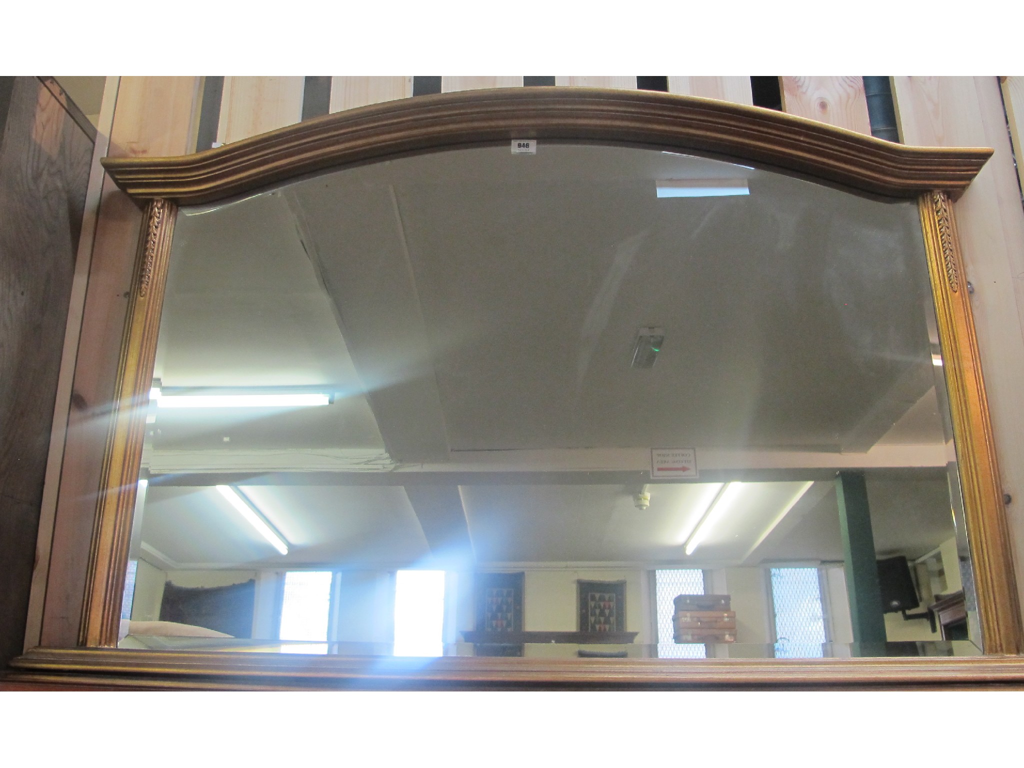 Appraisal: An over mantel mirror with gilt frame