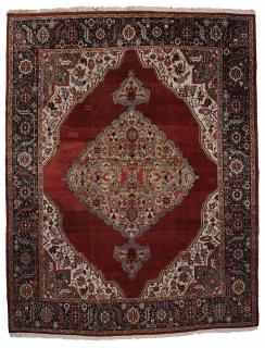 Appraisal: Fine Heriz Carpet late th-early th century golden ground medallion