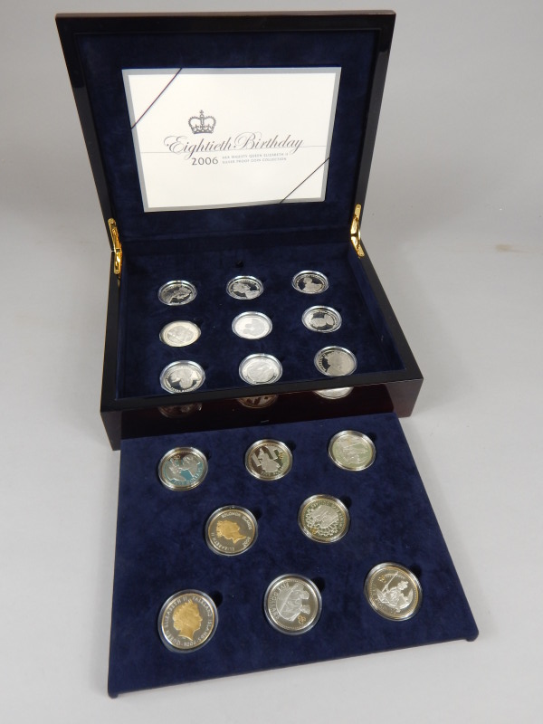 Appraisal: A set of seventeen silver crowns each made to commemorate