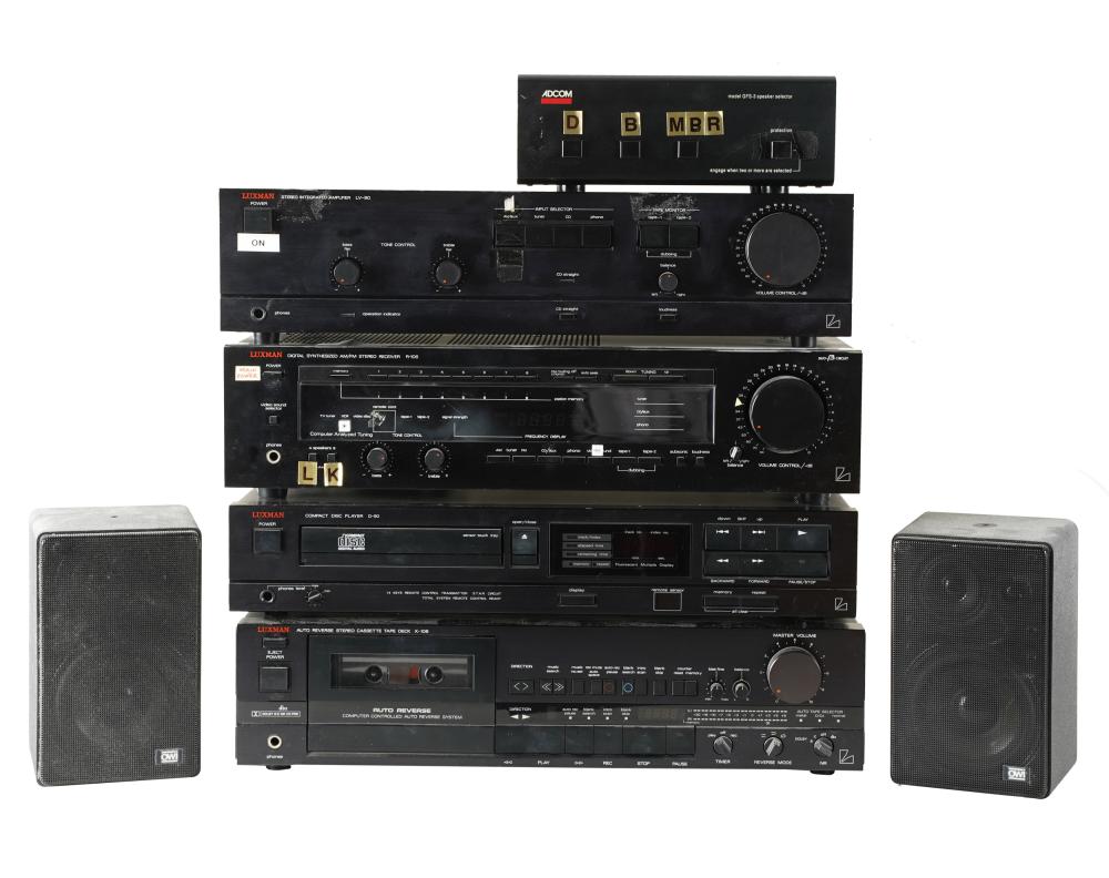 Appraisal: LUXMAN COLLECTION OF STEREO COMPNENTScomprising amplifier tape deck disc player