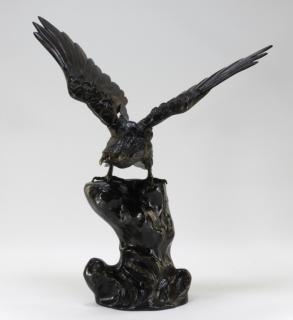 Appraisal: Japanese Meiji Period Bronze Eagle Sculpture JAPAN MEIJI PERIOD A