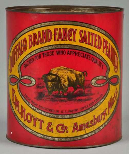 Appraisal: Buffalo Brand Salted Peanuts Tin Description Original lid A few