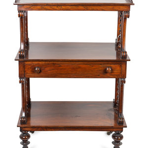 Appraisal: A William IV Rosewood Two-Tier Dumb Waiter Etagere TH CENTURY