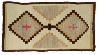 Appraisal: GROUP OF TWO SMALL NAVAJO REGIONAL RUGS TOGETHER WITH PICTORIAL