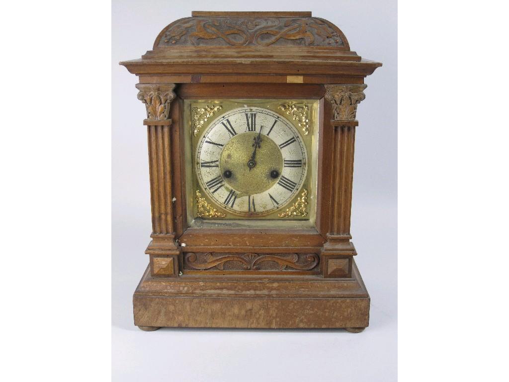 Appraisal: A Georgian style Bracket Clock with square brass dial having