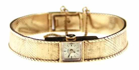 Appraisal: Lucien Piccard gold lady's wristwatch K yellow gold case with