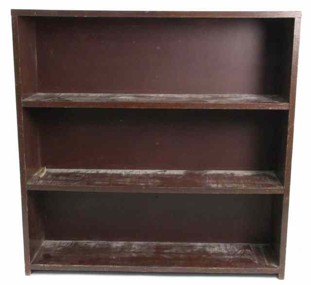 Appraisal: A Victorian stained pine bookcase with glass panel doors cm