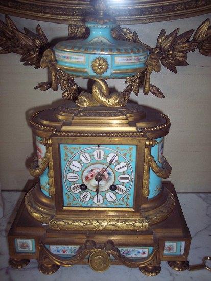 Appraisal: A mid th Century French mantel clock the gilt brass