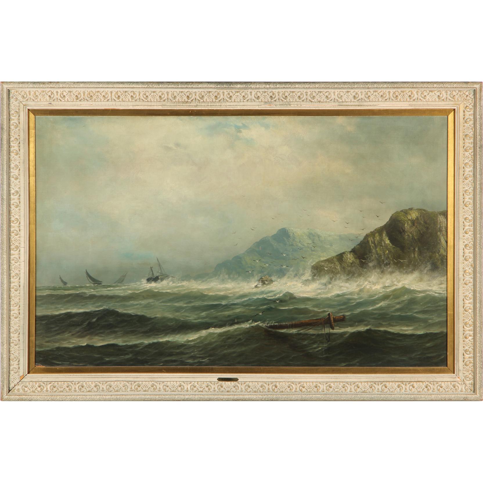 Appraisal: O F Baker American th century Treacherous Coast oil on