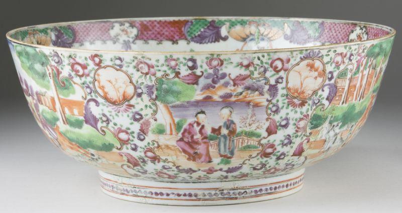 Appraisal: Rare Chinese Export Bowl with Hunt Scene th century the