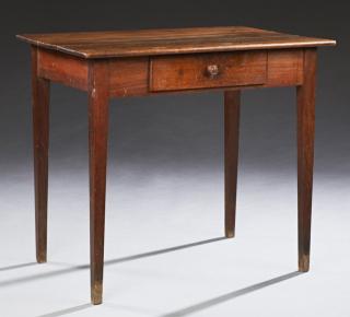 Appraisal: Louis Philippe Carved Walnut Writing Table th c Louis Philippe