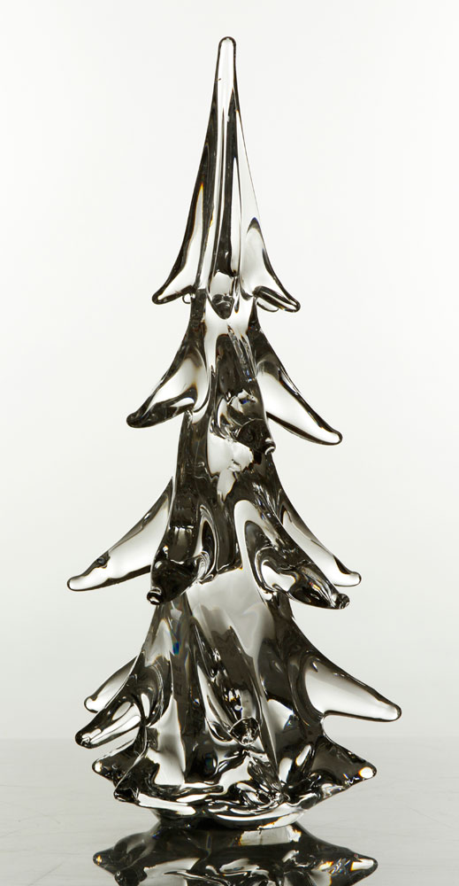 Appraisal: - French Glass Sculpture French glass sculpture of a tree