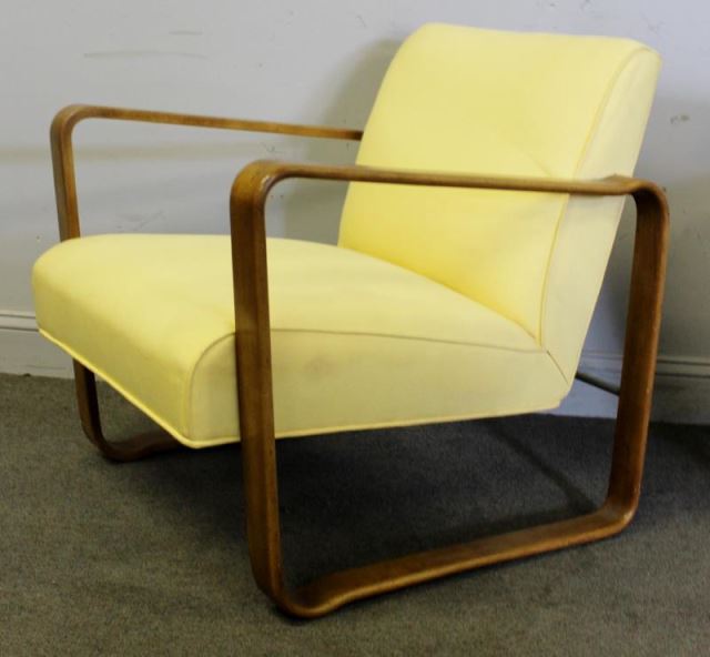 Appraisal: Midcentury Edward Wormley for Dunbar Lounge Chair Bentwood arm chair