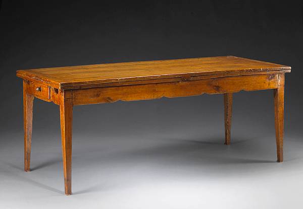 Appraisal: A Louis XVI style refectory table The rectangular top above