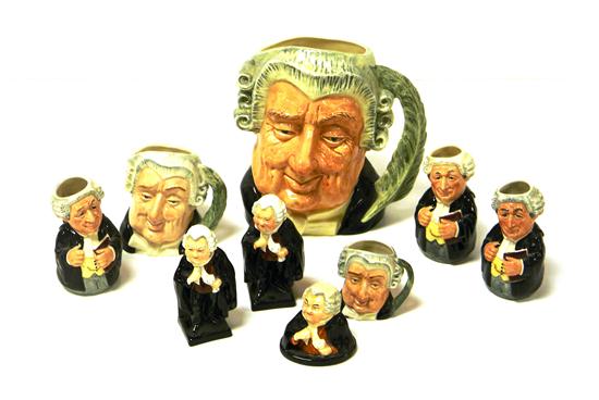 Appraisal: Nine Royal Doulton figures including small medium and large ''The