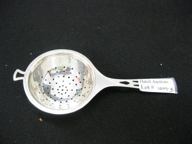 Appraisal: Reed Barton Sterling Silver Tea Strainer openwork handle excellent