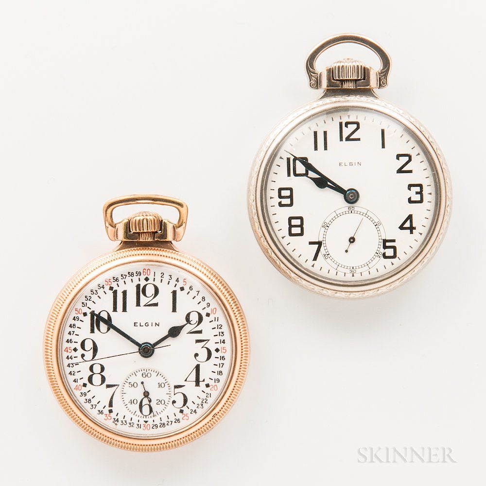 Appraisal: Two Size Elgin B W Raymond Watches Two Size Elgin