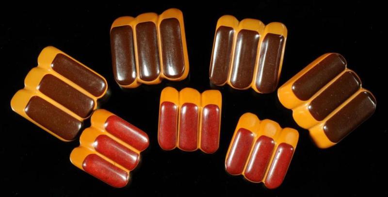 Appraisal: Lot of Laminated Bakelite -Color Buttons Condition Excellent Size x