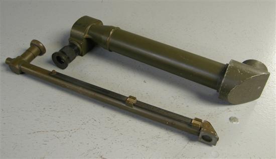 Appraisal: Two World War One trench periscopes and a gas mask