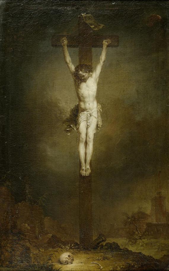 Appraisal: ZICK JANUARIUS Munich - Ehrenbreitstein Christ on the cross Oil