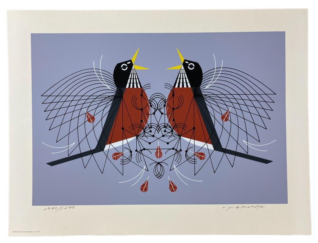 Appraisal: Charley Harper Round Robin Serigraph Unframed x Image and sleeve