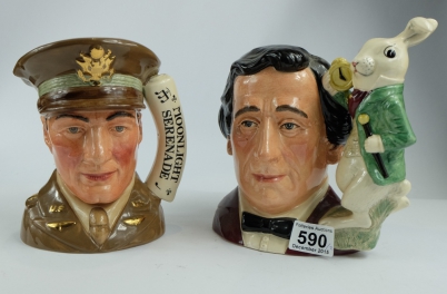 Appraisal: Royal Doulton large character jugs Lewis Carroll D and Glenn