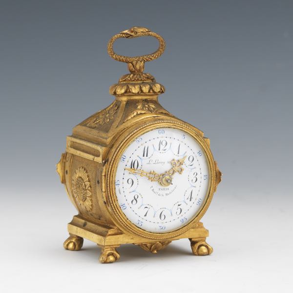 Appraisal: BELLE EPOQUE L LE ROY D'ORE BRONZE CARRIAGE CLOCK PARIS