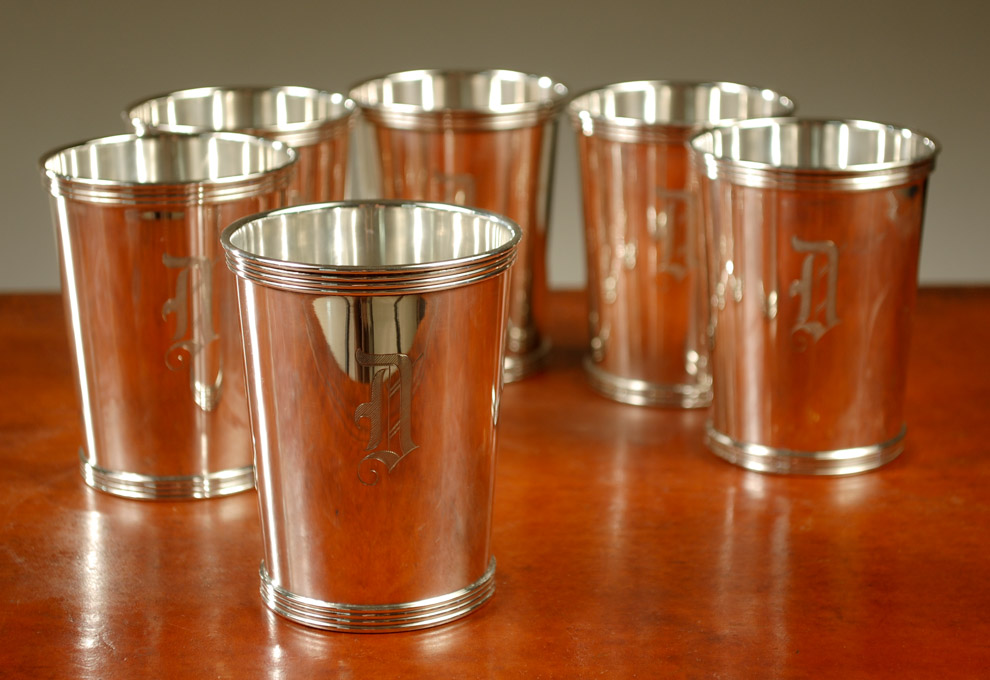 Appraisal: SET OF SIX STERLING SILVER MINT JULEP CUPS by International