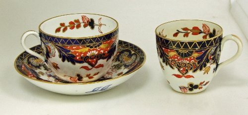 Appraisal: A Davenport trio decorated in the Imari style in red