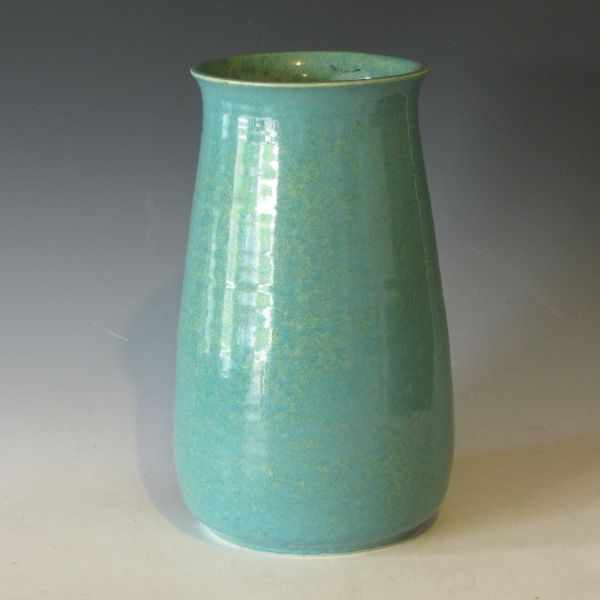 Appraisal: Cowan V- vase with rich Azure glaze Marked with impressed