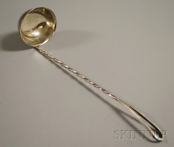 Appraisal: German Silver-plated Soup Ladle lg in