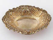 Appraisal: A silver bonbon dish London x cm wt gm