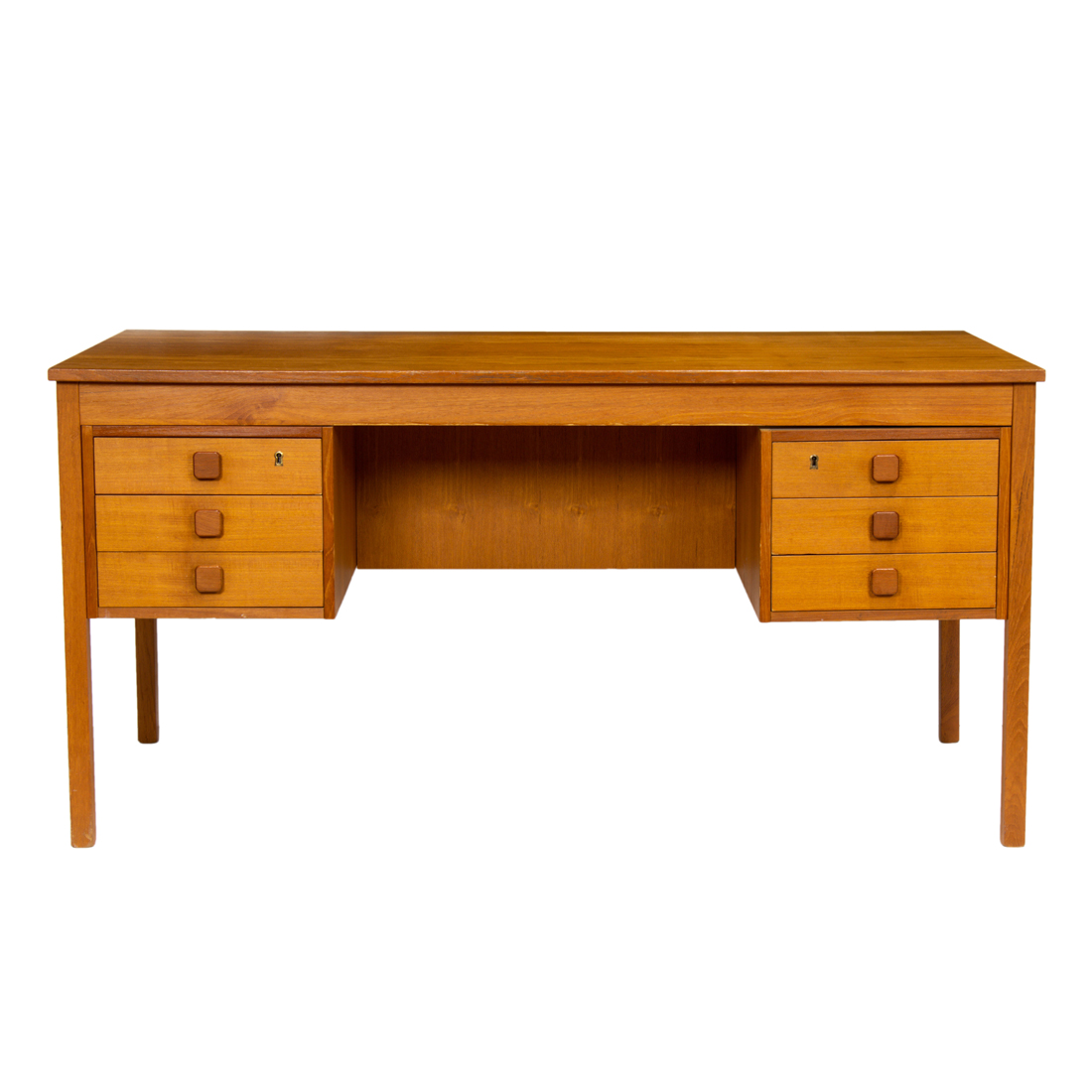 Appraisal: A DANISH MODERN TEAK DESK A Danish Modern teak desk