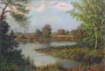 Appraisal: Painting Signed Wudenec Ca th th Century Untitled landscape with