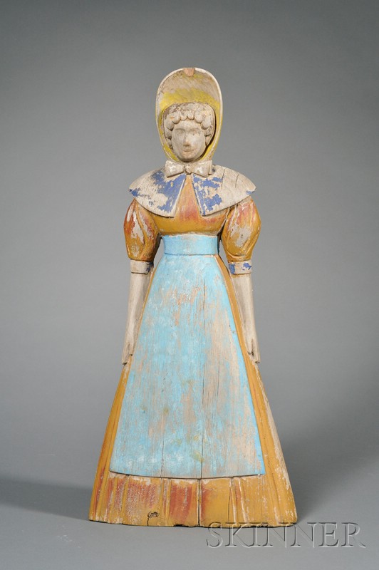 Appraisal: Carved and Polychrome Painted Trade Sign Figure of a Lady