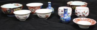 Appraisal: Vintage Contemporary Chinese Porcelain Items Comprising two tiny circa enameled